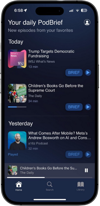 Daily Feed Screenshot