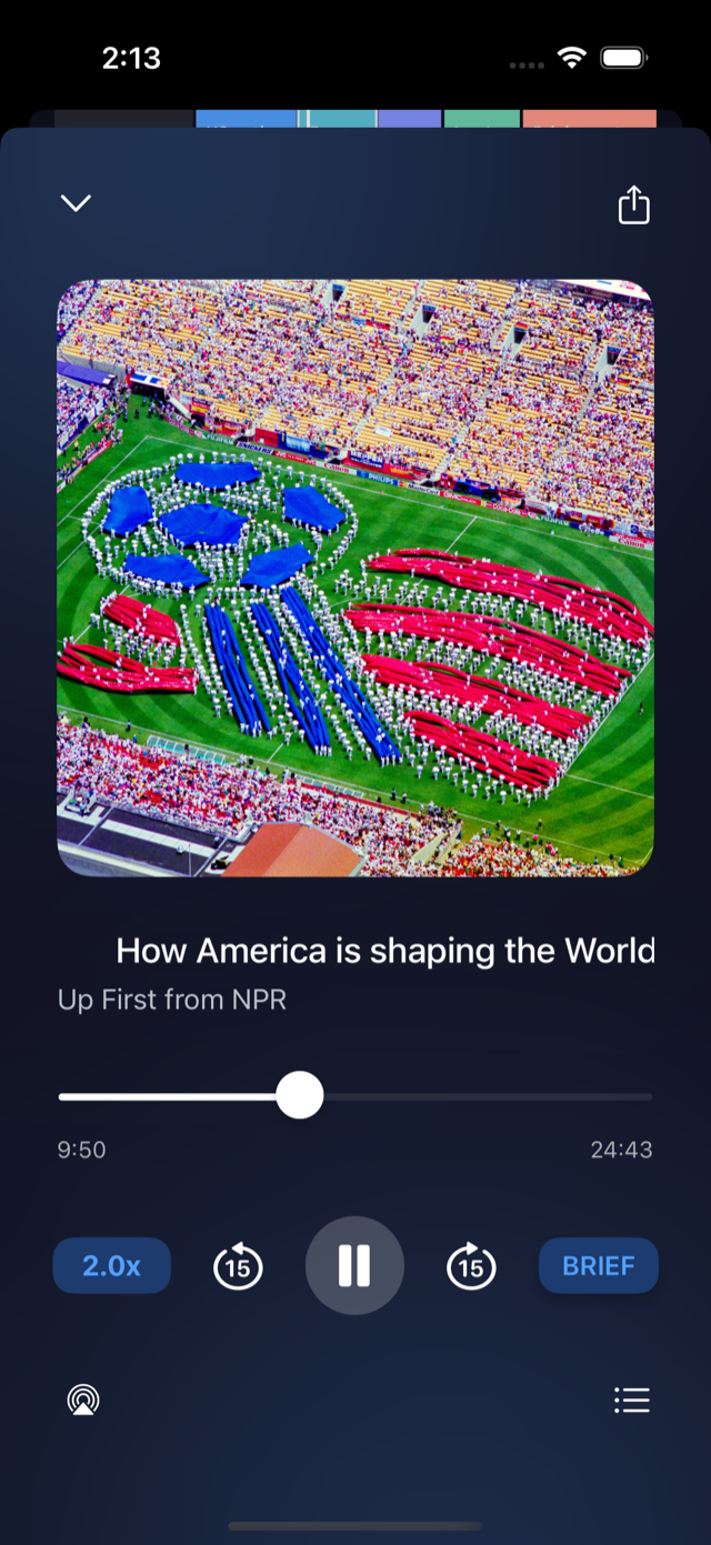 PodBrief audio player